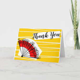 Spanish Fan Thank You Text landscape Card
