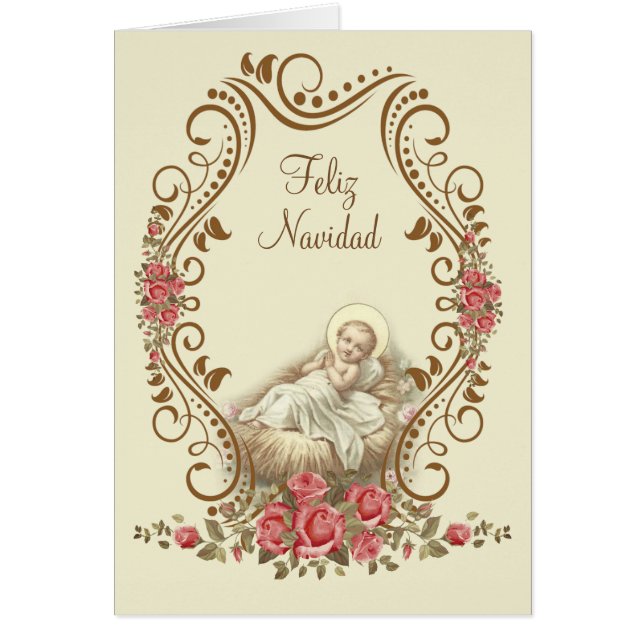 Spanish Feliz Navidad Baby Jesus Traditional (Front)