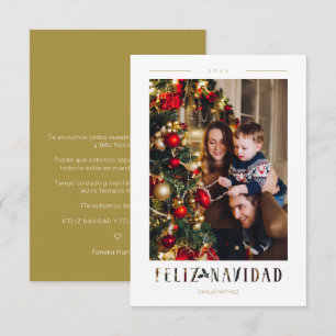 Spanish Feliz Navidad Modern Calligraphy Photo