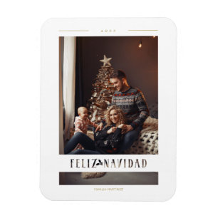 Spanish Feliz Navidad Wimshical Calligraphy Magnet
