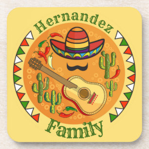 Spanish Fiesta Personalized NAME Fun Cinco De Mayo Coaster