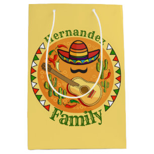 Spanish Fiesta Personalized NAME Fun Cinco De Mayo Medium Gift Bag