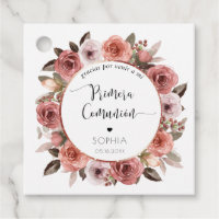 Spanish, First Communion Rose Gold, Blush Floral
