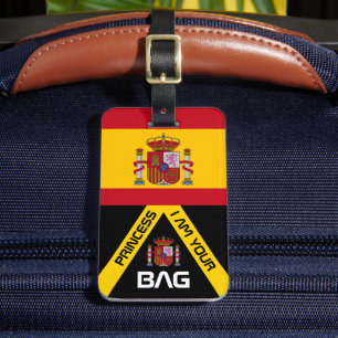 Spanish Flag, bag tags, Spain / Personalized Luggage Tag