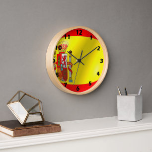 Spanish Flag Design Wall Clock