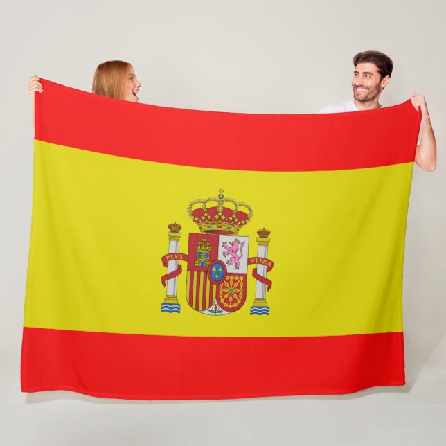 Spanish flag fleece blanket (In Situ)