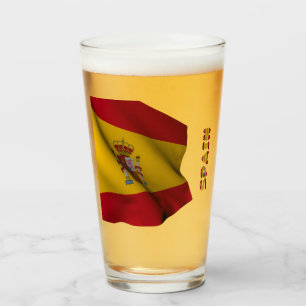 Spanish flag glass