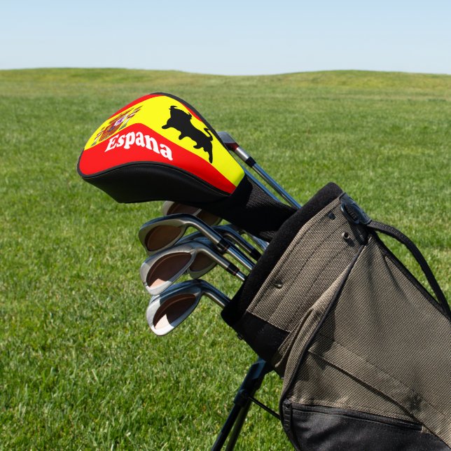 Spanish Flag Golf Head Cover (In Situ)