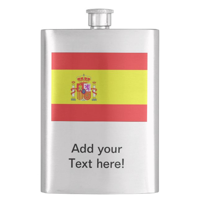 Spanish Flag Hip Flask (Front)