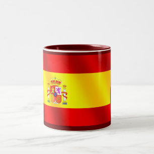 Spanish flag of Spain gifts for Spaniards Two-Tone Coffee Mug