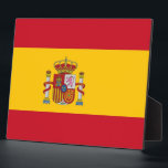Spanish Flag Plaque<br><div class="desc">Enhance your decor with this distinguished plaque featuring the flag of Spain! Crafted with meticulous attention to detail, this plaque is more than just a decorative item; it's a celebration of Spanish heritage and national pride. The design proudly showcases the iconic flag of Spain, with its vibrant red and yellow...</div>
