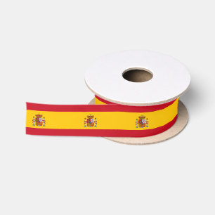 Spanish flag ribbon satin ribbon