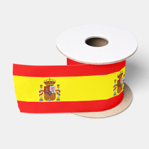 Spanish flag satin ribbon