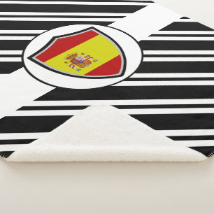 Spanish flag Sherpa Blanket