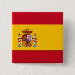 Spanish Flag (Spain) 2 Inch Square Button