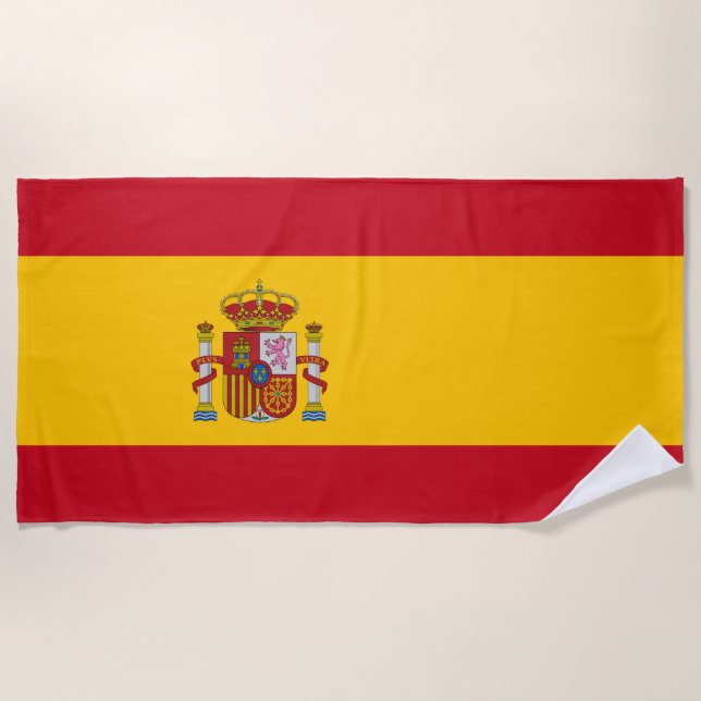 Spanish Flag (Spain) Beach Towel (Front)