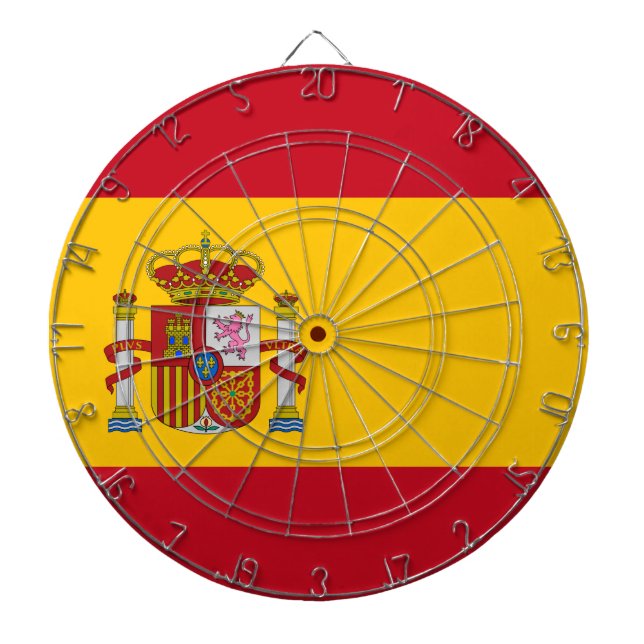 Spanish Flag (Spain) Dartboard (Front)
