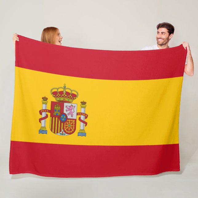 Spanish Flag (Spain) Fleece Blanket (In Situ)