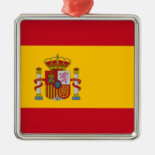 Spanish Flag (Spain) Metal Ornament