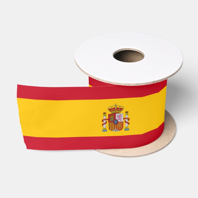 Spanish Flag (Spain) Satin Ribbon (Spool)