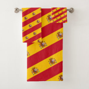 Spanish Flag & Spain travel, holiday /sport fans Bath Towel Set