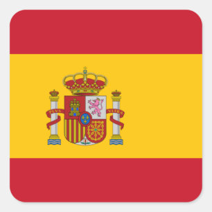 Spanish Flag Square Sticker