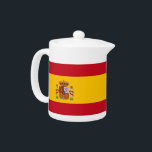 Spanish Flag Teapot<br><div class="desc">Elevate your tea time with our exquisite teapot featuring the flag of Spain! This beautifully designed teapot combines functionality with a vibrant expression of Spanish pride, showcasing the iconic colours of the Spanish flag. It's an ideal centerpiece for gatherings, celebrations, or a cozy afternoon tea, allowing you to share your...</div>