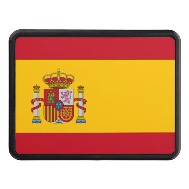 Spanish flag trailer hitch cover (Front)