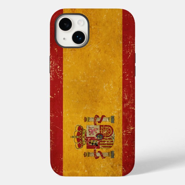 Spanish Flag Vintage Grunge Case-Mate iPhone Case (Back)
