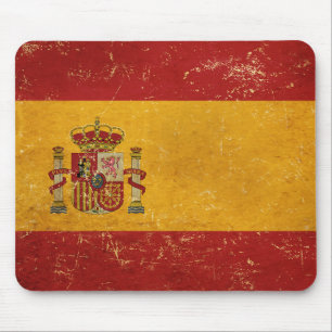 Spanish Flag Vintage Grunge Design Mouse Pad