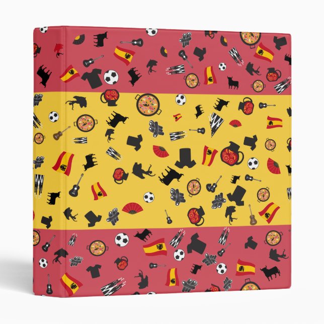 Spanish Flag with items of Spain Binder (Front/Spine)