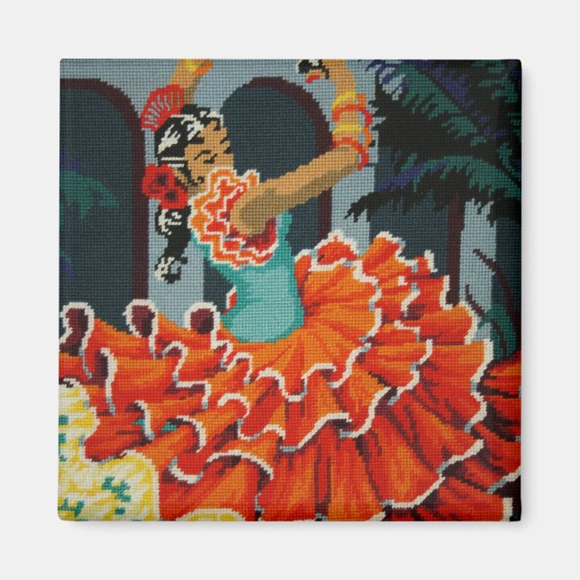 Spanish Flamenco Dancer Magnet (Front)