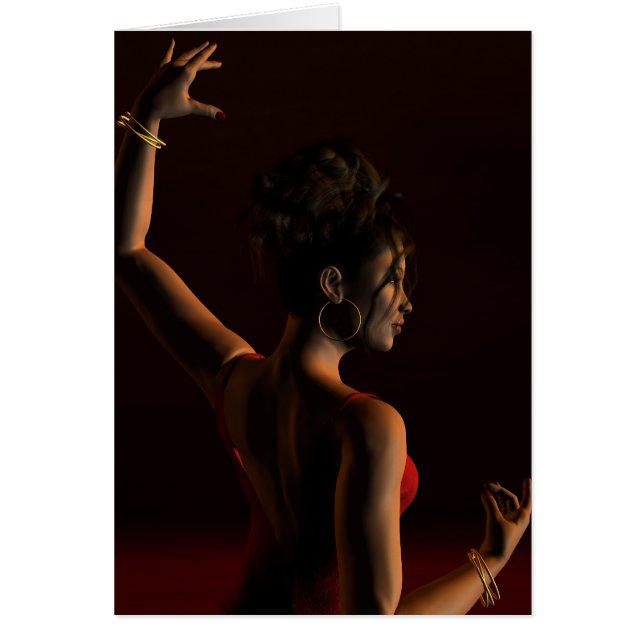 Spanish Flamenco Dancer on a Dark Stage (Front)