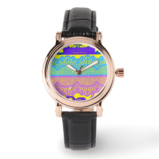 Spanish floral lace design 8 watch (Front)