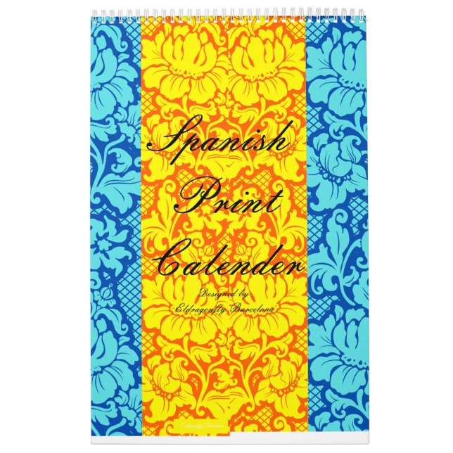 Spanish floral print calendar (Cover)