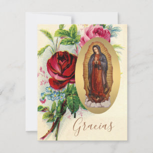 Spanish  Funeral Sympathy Holy Card Thank You