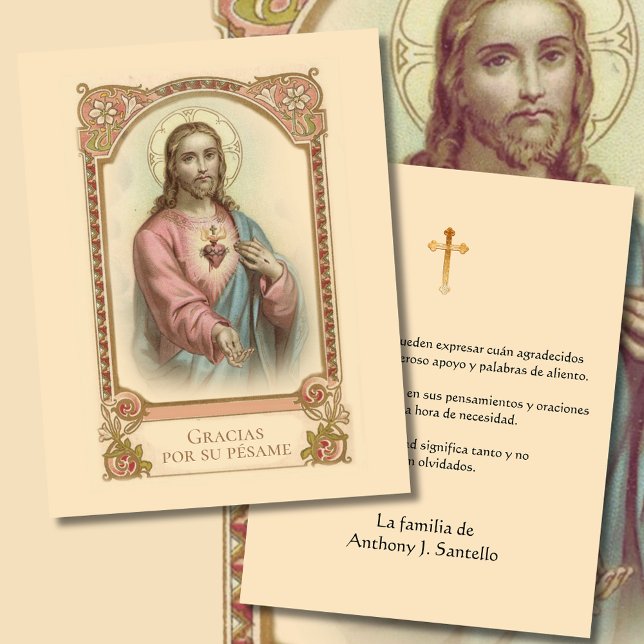 Spanish  Funeral Sympathy Holy Card Thank You (Creator Uploaded)