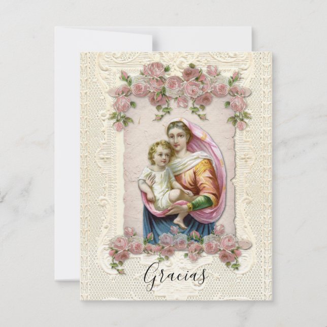Spanish Funeral Sympathy Religious Thank You (Front)