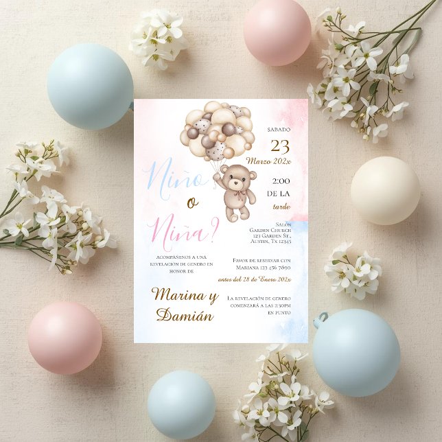 Spanish Gender Reveal Invitation (Creator Uploaded)