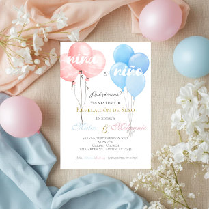 Spanish Gender Reveal Invitation