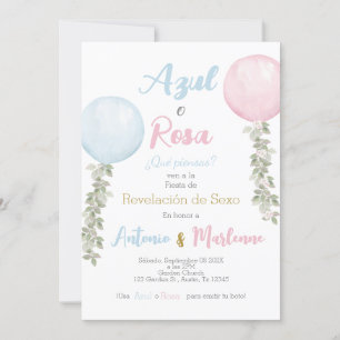 Spanish Gender Reveal Invitation