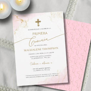 Spanish Girl First Holy Communion Primera Comunion Invitation