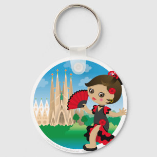 Spanish girl keychain