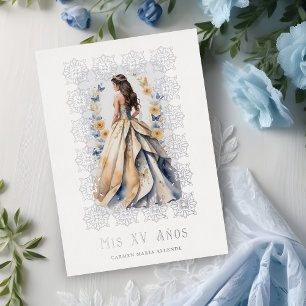 Spanish Glam Quinceañera Silver Ornate Frame