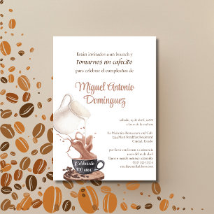 Spanish Great Coffee Splash 100th Birthday Party  Invitation