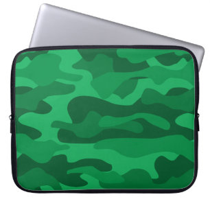 Spanish Green Monocolor Camo Laptop Sleeve
