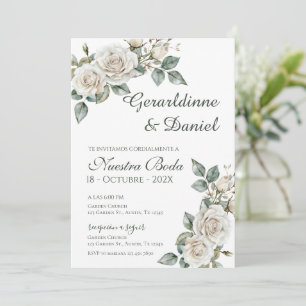 Spanish Greenery Wedding Invitation