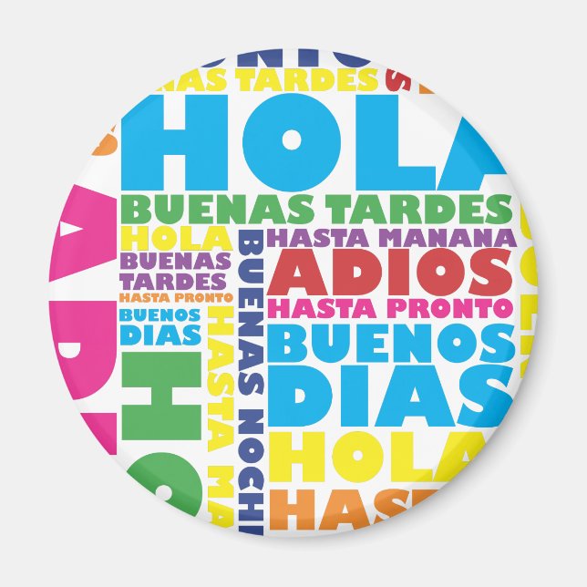 Spanish Greetings Magnet (Front)