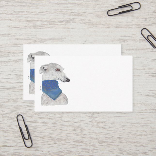 SPANISH GREYHOUND BUSINESS CARD (Front/Back In Situ)