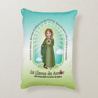 Spanish GRN Bg Kids FOL Mary Icon + Unity Prayer  Accent Pillow